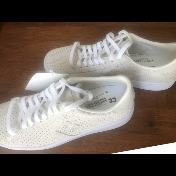 Leather CONVERSE ALL STAR Ivory NEW Sz 6.5 - Picture 8 of 8